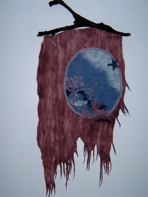 coral wall hanging