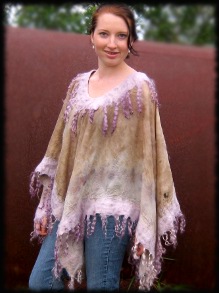 eco printed ponchos