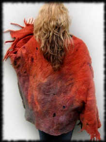 warm felt art ponchos