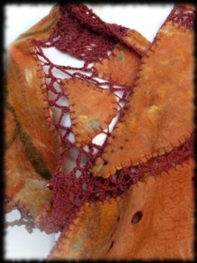freeform patchwork felt shawls
